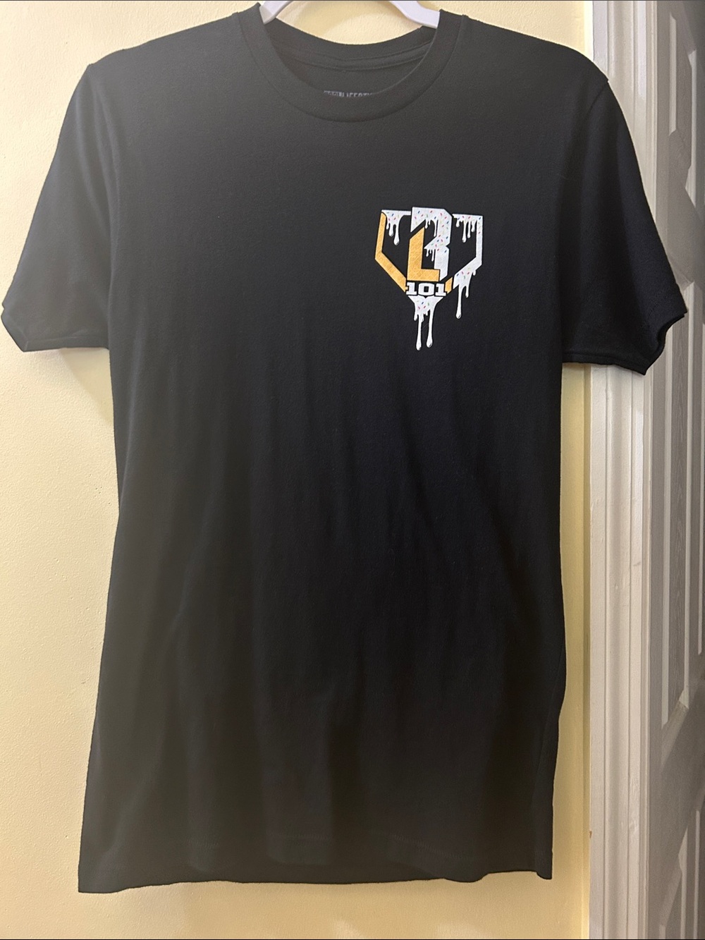 Bruce Bolt black t-shirt.